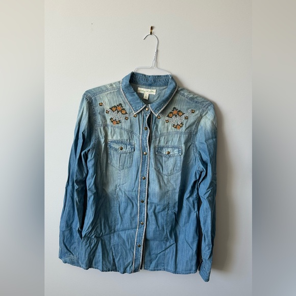 Embroidered Denim Shirt - Picture 2 of 3